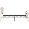 vidaXL Bed Frame without Mattress Black Metal 100x200 cm