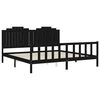 vidaXL Bed Frame without Mattress Black 200x200 cm Solid Wood Pine