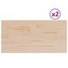 vidaXL Table Tops 2 pcs 80x40x2.5 cm Rectangular Solid Wood Pine