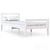 vidaXL Bed Frame without Mattress White Solid Wood 90x200 cm
