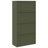 vidaXL Storage Cabinet 2 pcs Olive Green 90 x 40 x 180 cm Steel