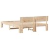 vidaXL Bed Frame with Headboard Natural 150 x 200 cm Solid Pine Wood
