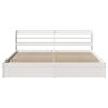 vidaXL Bed Frame with Headboard without Mattress White 180x200 cm Super King