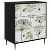 vidaXL Chest of Drawers GOTHA Green tree print 66 x 36.5 x 76 cm