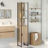 vidaXL Bathroom Cabinet Sonoma 33 x 33 x 185.5 cm Engineered Wood
