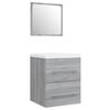vidaXL Sink Cabinet with Built-in Basin Grey Sonoma Engineered Wood