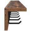 vidaXL Wall-Mounted Coat Rack Old Wood 100 x 10.5 x 10.5 cm