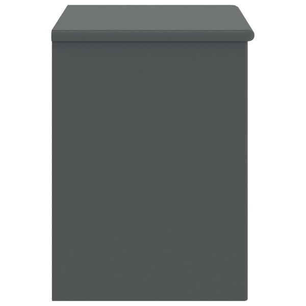 vidaXL Bedside Cabinet Dark Grey 35x30x40 cm Solid Pinewood