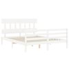 vidaXL Bed Frame without Mattress White 160x200 cm Solid Wood