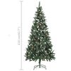vidaXL Artificial Pre-lit Christmas Tree with Ball Set 210 cm
