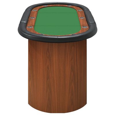 vidaXL 10-Player Poker Table Green 160x80x75 cm