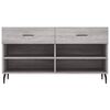 vidaXL Shoe Bench Grey Sonoma 102x35x55 cm Engineered Wood