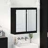 vidaXL Bathroom Mirror Cabinet Black 60 x 20 x 60 cm Engineered Wood