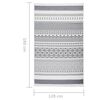 vidaXL Rug Grey and White 120x180 cm Cotton