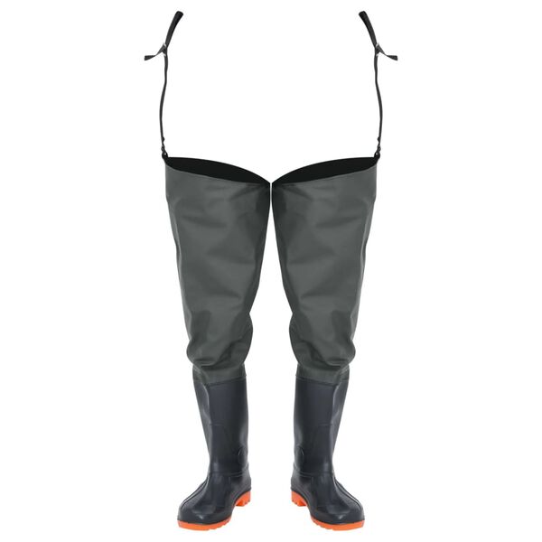 vidaXL Hip Waders Dark Green Size 41