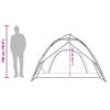vidaXL Camping Tent Dome 4-Person Grey and Orange Quick Release