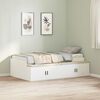 vidaXL Bed Frame with Drawer White 100 x 200 cm Engineered Wood