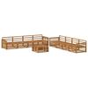 vidaXL Outdoor Sofa Set 9 pcs Natural Solid Acacia Wood