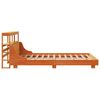 vidaXL Bed Frame without Mattress Wax Brown 135x190 cm Double Solid Wood Pine