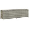 vidaXL Storage Chest | Grey | Polyethylene Rattan | 200 cm x 50 cm x 60 cm