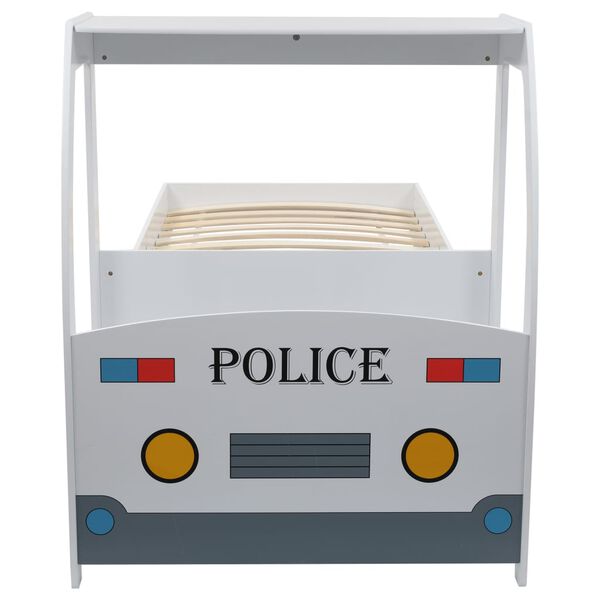 vidaXL Children's Police Car Bed with Desk 90x200 cm