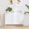 vidaXL Cabinet Doors Louvred Design 4 pcs White 69x29.5 cm