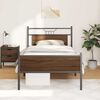 vidaXL Bed Frame without Mattress Brown Oak 100x200 cm Engineered Wood