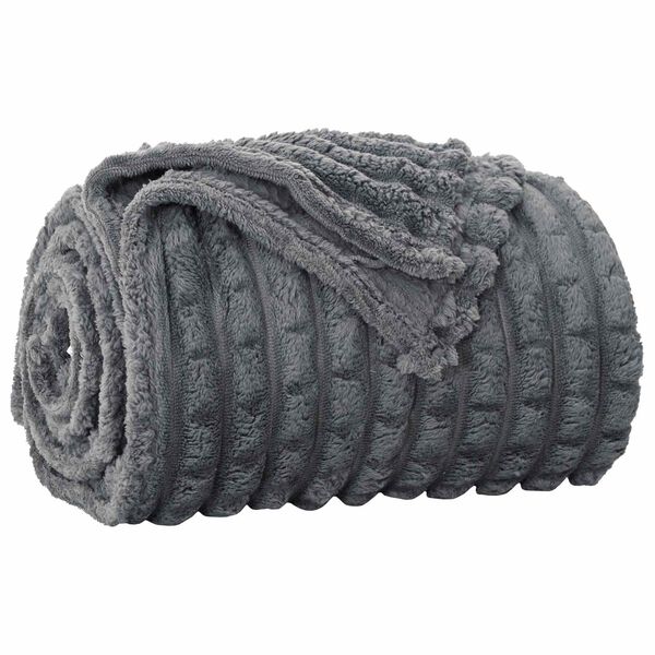 vidaXL Throw Blankets 6 pcs Dark Grey 270 x 240 cm Fleece