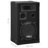 vidaXL Professional Passive Hifi Stage Speakers 2 pcs 800 W Black