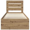 vidaXL Bed Frame Artisian Oak 90 x 200 cm Solid Pine Wood