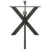 vidaXL Dining Table Leg Spider Shape Anthracite 150x78x(72-73) cm Steel