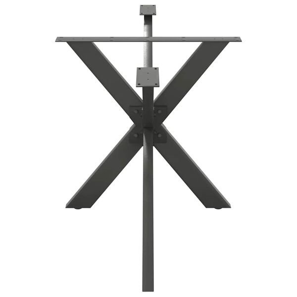 vidaXL Dining Table Leg Spider Shape Anthracite 150x78x(72-73) cm Steel