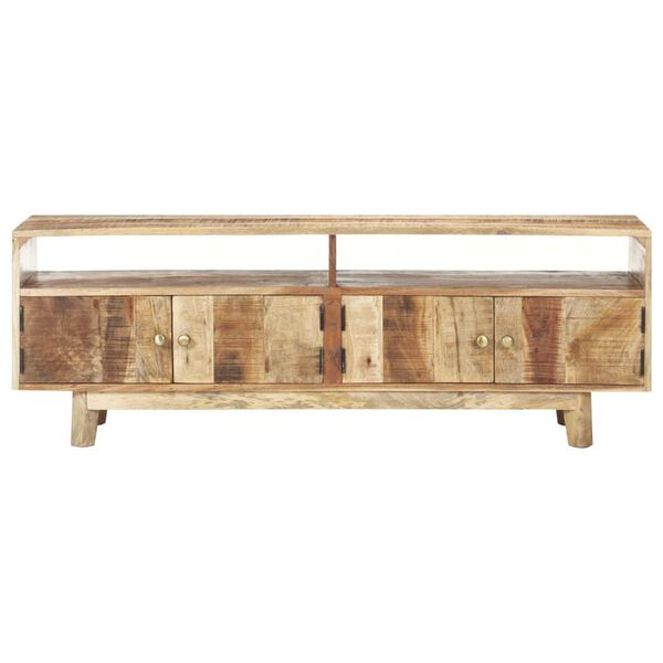 vidaXL TV Cabinet 130x30x45 cm Rough Mango Wood
