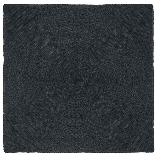 vidaXL Area Rugs Square Dark Grey 160 x 160 cm Jute