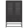 vidaXL Highboard Black 68x39x111.5 cm Steel