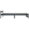 vidaXL Bed Frame without Mattress Dark Grey Solid Pinewood 90x200 cm (322019+321990)