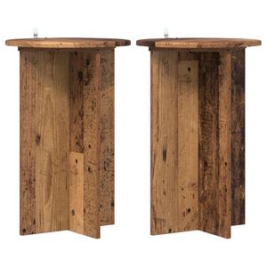 vidaXL Plant Stand 2 pcs Old Wood &Oslash;40 x 60 cm Engineered Wood