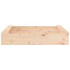 vidaXL Sandbox with Seats Square Solid Wood Pine