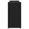 vidaXL Garden Planters with 2 Pots 2 pcs Black 90x20x40 cm Poly Rattan
