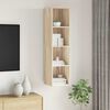 vidaXL Wall-mounted TV Cabinet Sonoma Oak 37x37x142.5 cm Engineered Wood