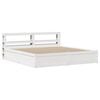 vidaXL Bed Frame with Headboard White 200x200 cm Solid Wood Pine