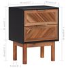 vidaXL Nightstands 2 pcs 40x30x53 cm Solid Acacia Wood and MDF