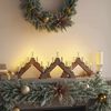 vidaXL Christmas Candle Bridge 3 pcs Brown 39.5 x 5 x 29 cm