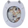 Toilet Seat with MDF Lid Pebbles Design