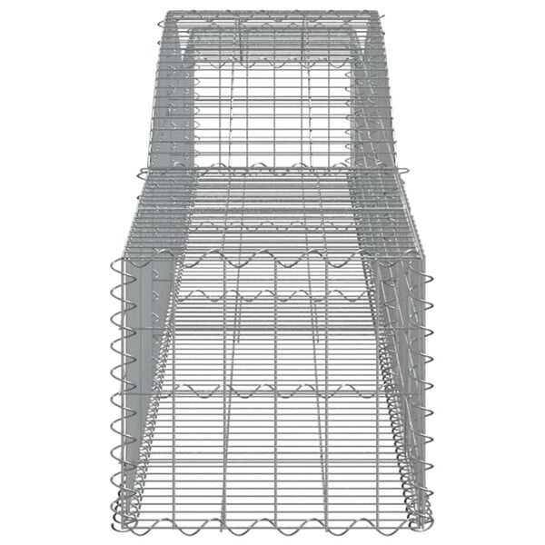 vidaXL Arched Gabion Basket 400x50x40/60 cm Galvanised Iron