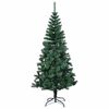 vidaXL Artificial Pre-lit Christmas Tree Green 210 cm PVC and Metal