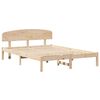 vidaXL Bed Frame with Headboard Natural 150 x 200 cm Solid Pine Wood
