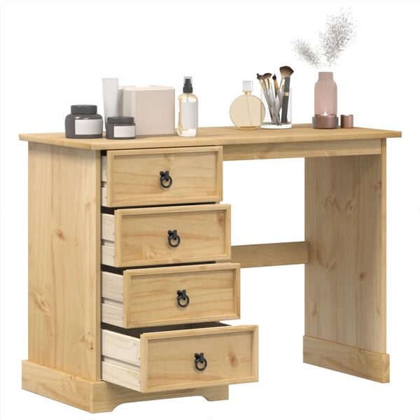 vidaXL Dressing Table Corona104x47x75 cm Solid Wood Pine