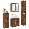 vidaXL Bathroom Furniture Set Manual 4 pcs Smoked Oak Engineered Wood