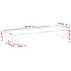 vidaXL Monitor Stand Black 60x20x8 cm Tempered Glass and Metal